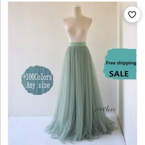 Floor length adult tulle skirt